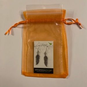 White Lotus Design Earrings